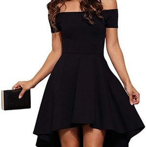 Black hi low dress